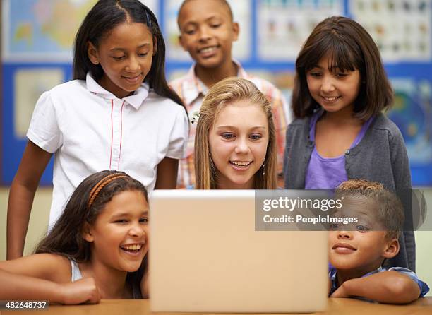 Having Fun During Computer Class High-Res Stock Photo - Getty Images