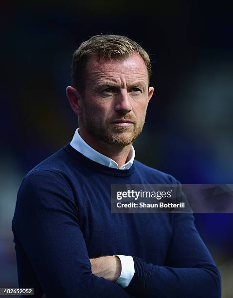 Birmingham City manager Gary Rowett during the Pre-Season Friendly match between Birmingham City and Leicester City at St Andrews on August 1, 2015...