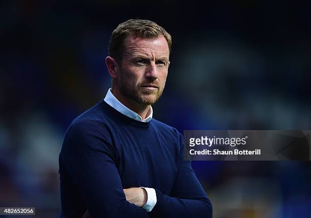 Birmingham City manager Gary Rowett during the Pre-Season Friendly match between Birmingham City and Leicester City at St Andrews on August 1, 2015...