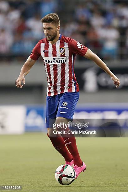 Guilherme Siqueira of Atletico Madrid looks to pass against Sagan Tosu F.C. During the friendly match between Atletico Madrid and Sagan Tosu F.C. At...
