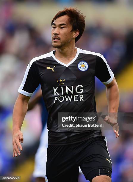 Shinji Okazaki of Leicester City during the Pre-Season Friendly match between Birmingham City and Leicester City at St Andrews on August 1, 2015 in...