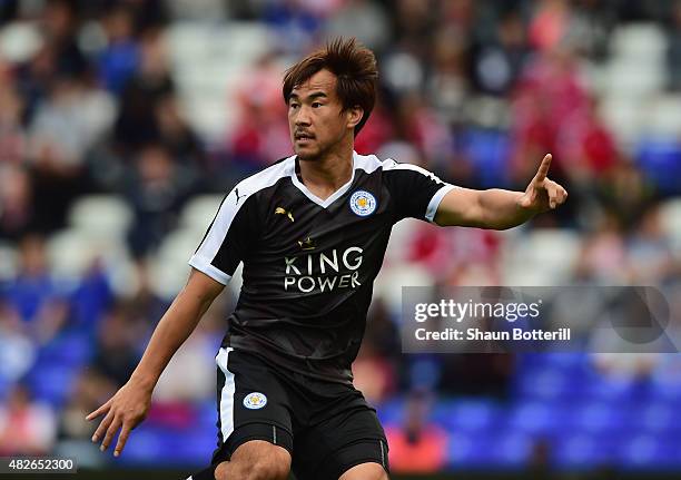 Shinji Okazaki of Leicester City during the Pre-Season Friendly match between Birmingham City and Leicester City at St Andrews on August 1, 2015 in...