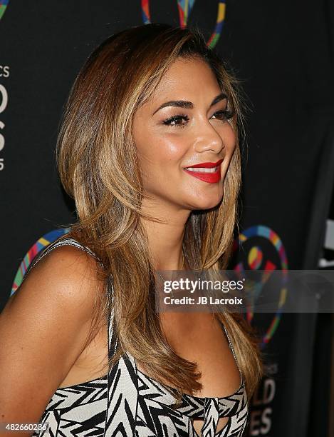 Nicole Scherzinger attends the Special Olympics Celebrity Dance Challenge at Wallis Annenberg Center for the Performing Arts on July 31, 2015 in...