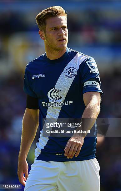 Michael Morrison of Birmingham City during the Pre-Season Friendly match between Birmingham City and Leicester City at St Andrews on August 1, 2015...