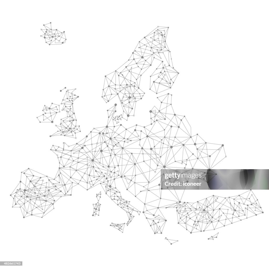 European Network Map Europe Network Map High-Res Vector Graphic - Getty Images