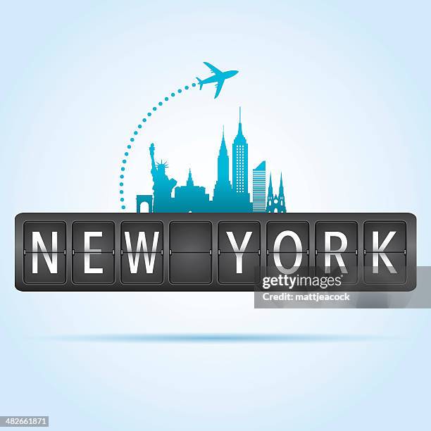 new york departure board - transportation building type of building stock illustrations