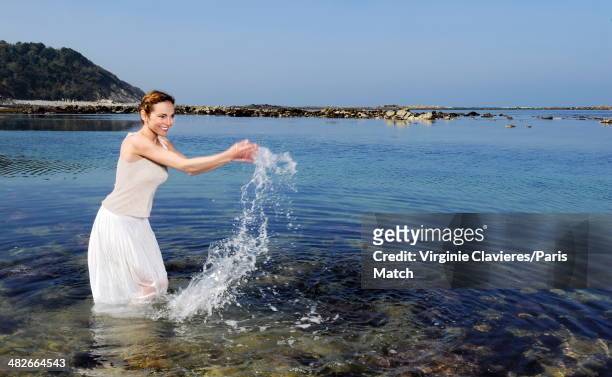 French actress and singer Claire Keim is photographed for Paris Match on March 17, 2014 in Saint-Jean-de-Luz, France.