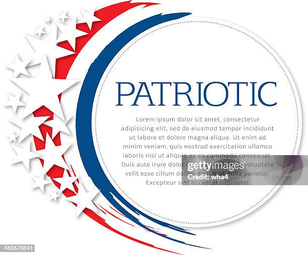 patriotic flyer - fourth of july stock illustrations