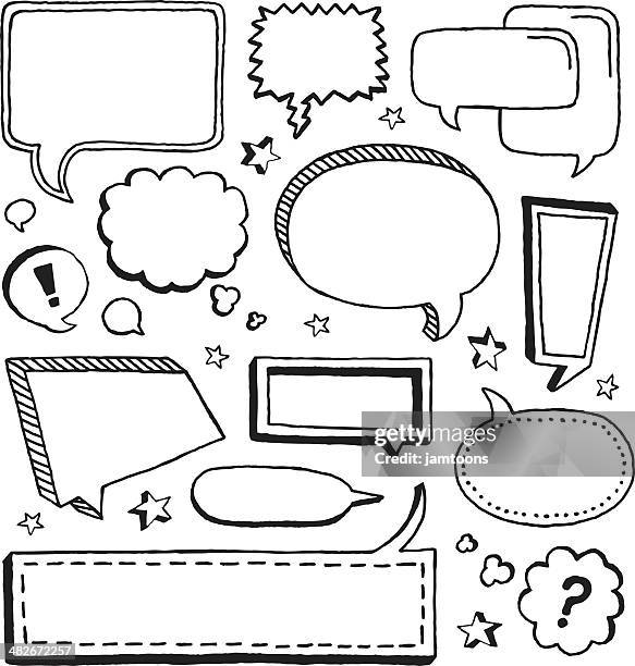 speech bubbles - exclamation mark stock illustrations