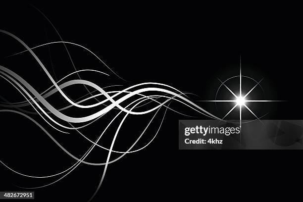 shooting star in eleganz vektor-hintergrund - sternenspur stock-grafiken, -clipart, -cartoons und -symbole