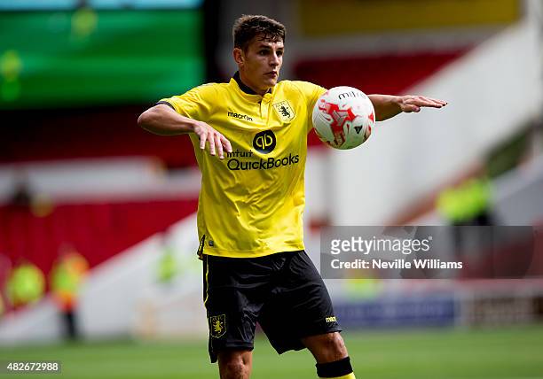 Ashley Westwood of Aston Villa during the pre season friendly match between Nottingham Forest and Aston Villa at the City Ground on August 01, 2015...