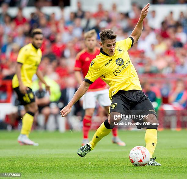 Ashley Westwood of Aston Villa during the pre season friendly match between Nottingham Forest and Aston Villa at the City Ground on August 01, 2015...