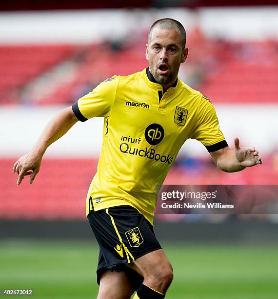 Joe Cole of Aston Villa during the pre season friendly match between Nottingham Forest and Aston Villa at the City Ground on August 01, 2015 in...