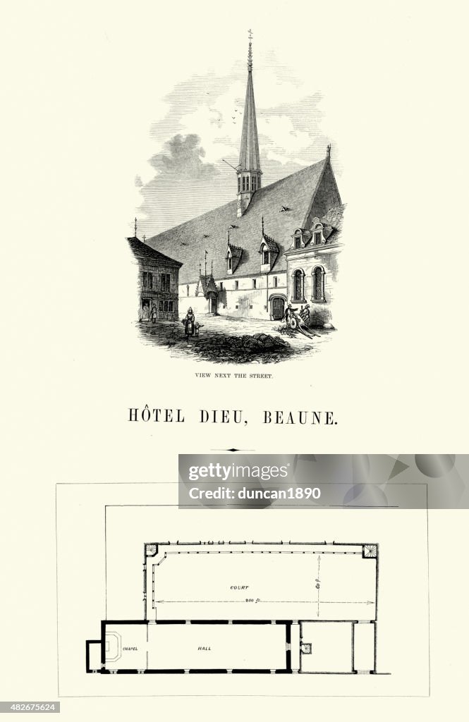 Medieval Architecture - Hotel Dieu, Beaune
