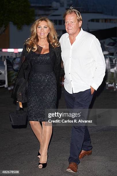 Norma Duval and Matthias Kuhn attend a Charity Gala against skin cancer at the Royal Nautical Club on August 1, 2015 in Palma de Mallorca, Spain.