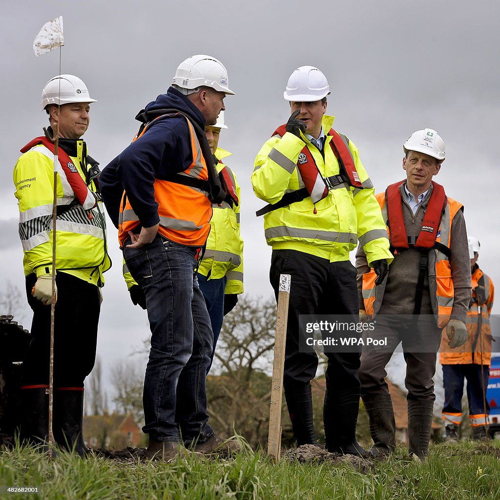 Prime Minister David Cameron Visits Flood Damaged Somerset