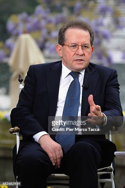 Vice President, European Central Bank Vitor Manuel Riberio Constancio speaks during an interview at the the Ambrosetti Workshop on April 4, 2014 in...