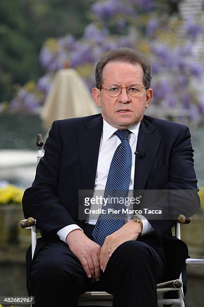 Vice President, European Central Bank Vitor Manuel Riberio Constancio speaks during an interview at the the Ambrosetti Workshop on April 4, 2014 in...