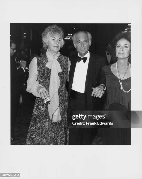 Actress Bea Arthur with producer Norman Lear and his wife, at the Directors Guild of America Annual Awards Dinner, Beverly Hills Hilton, California,...