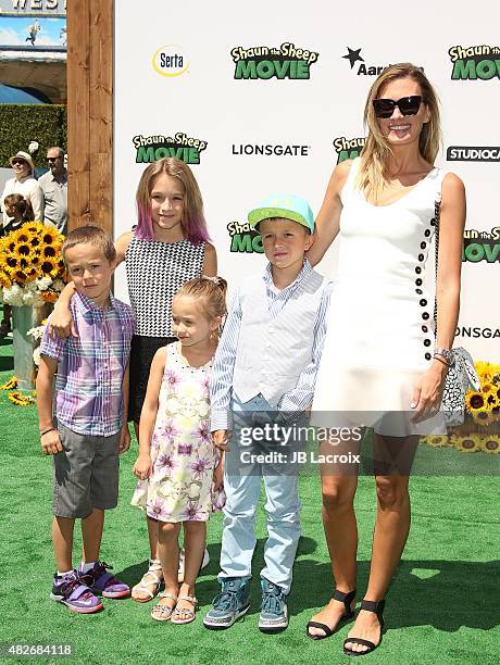 Brendan Joseph Wahlberg, Ella Rae Wahlberg, Grace Margaret Wahlberg, Michael Wahlberg and Rhea Durham attend the screening of Lionsgate's "Shaun the...