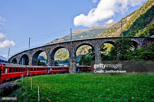 brusio - brusio grisons stock pictures, royalty-free photos & images