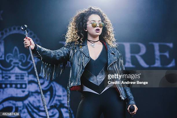 Ella Eyre performs on the Main Stage at Kendal Calling Festival on August 1, 2015 in Kendal, United Kingdom.