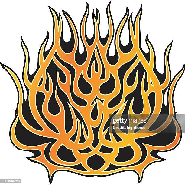 flaming tribal thingy - primitivism stock illustrations