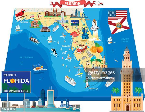 ilustrações de stock, clip art, desenhos animados e ícones de mulher mapa de flórida - orlando