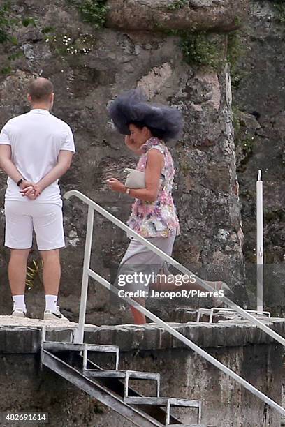 Verbania, ITALY Princess Caroline of Hanover attends the wedding ceremony of Pierre Casiraghi and Beatrice Borromeo on August 1, 2015 in Verbania,...