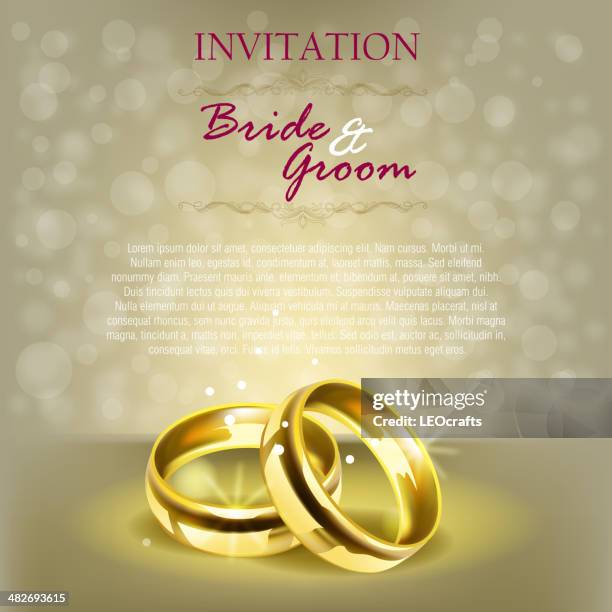 wedding invitation - wedding ring stock illustrations