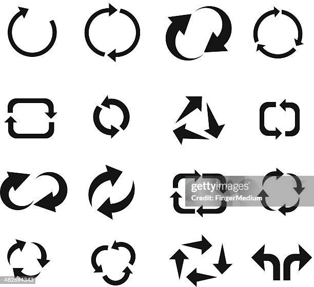 recycle arrow - pointing down stock illustrations