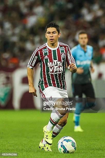 Osvaldo of Fluminense during the Brasileirao Series A 2015 match between Fluminense and Gremio at Maracana Stadium on August 01, 2015 in Rio de...