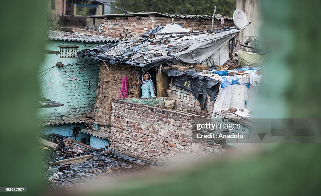 Poverty of slums at New Delhi