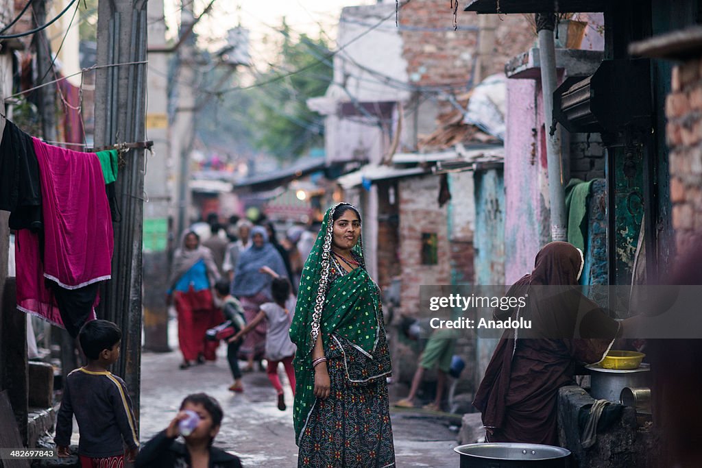 Poverty of slums at New Delhi