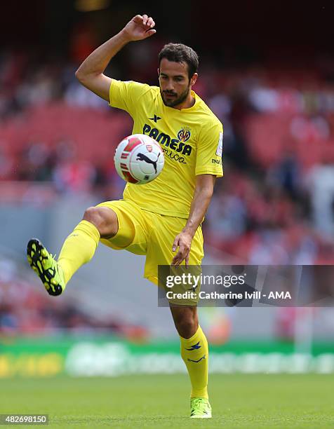 Mario Gaspar of Villarreal during the Emirates Cup match between VfL Wolfsburg and Villarreal at Emirates Stadium on July 25, 2015 in London, England.