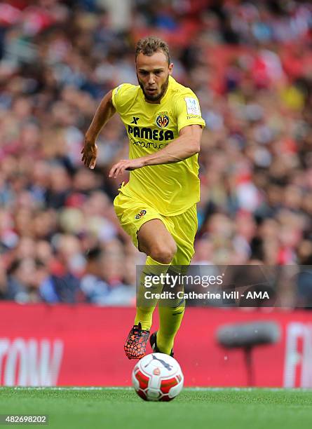 Pablo Iniguez of Villarreal during the Emirates Cup match between VfL Wolfsburg and Villarreal at Emirates Stadium on July 25, 2015 in London,...