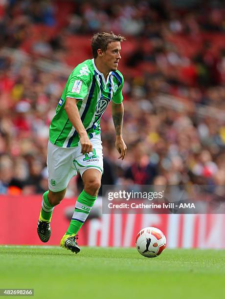 Max Kruse of Wolfsburg during the Emirates Cup match between VfL Wolfsburg and Villarreal at Emirates Stadium on July 25, 2015 in London, England.