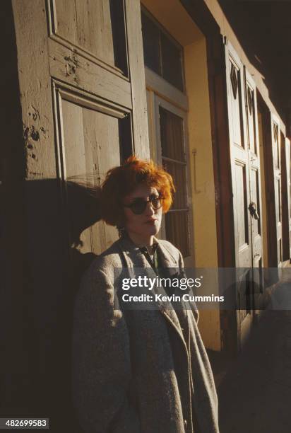 Scottish singer-songwriter Eddi Reader, of British acoustic pop group Fairground Attraction, New Orleans, January 1989.