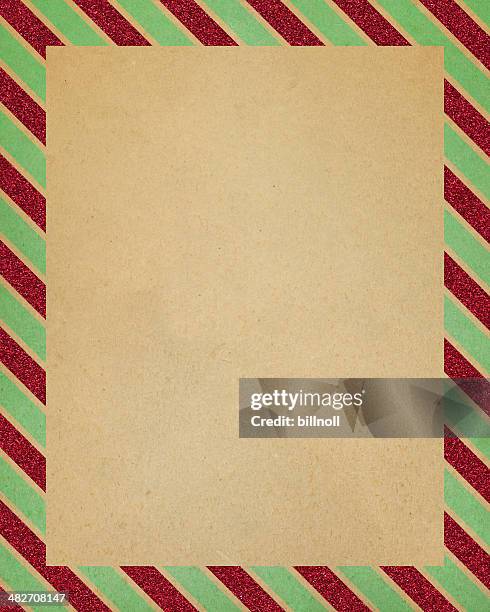 papier mit gestreifte glitzer-grenze - packpapier stock-fotos und bilder