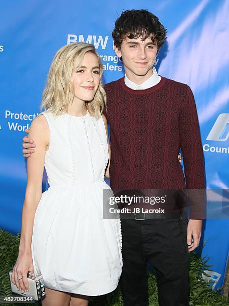 Kiernan Shipka and Timothee Chalamet attend the 8th annual Oceana SeaChange summer party on August 1, 2015 in Dana Point, California.
