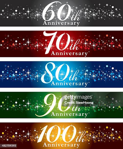 anniversary banners - number 80 stock illustrations