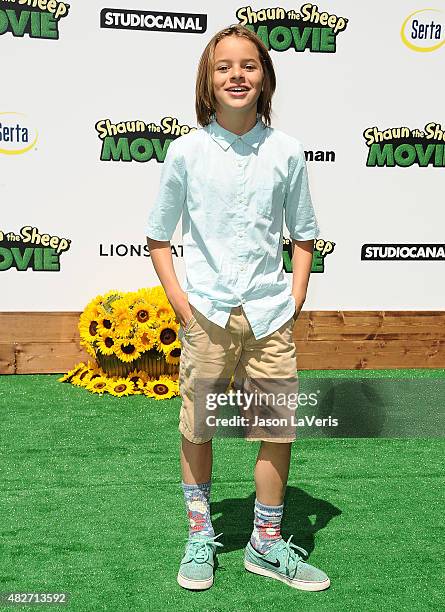 Actor Mace Coronel attenda a screening of Lionsgate's "Shaun The Sheep Movie" at Regency Village Theatre on August 1, 2015 in Westwood, California.