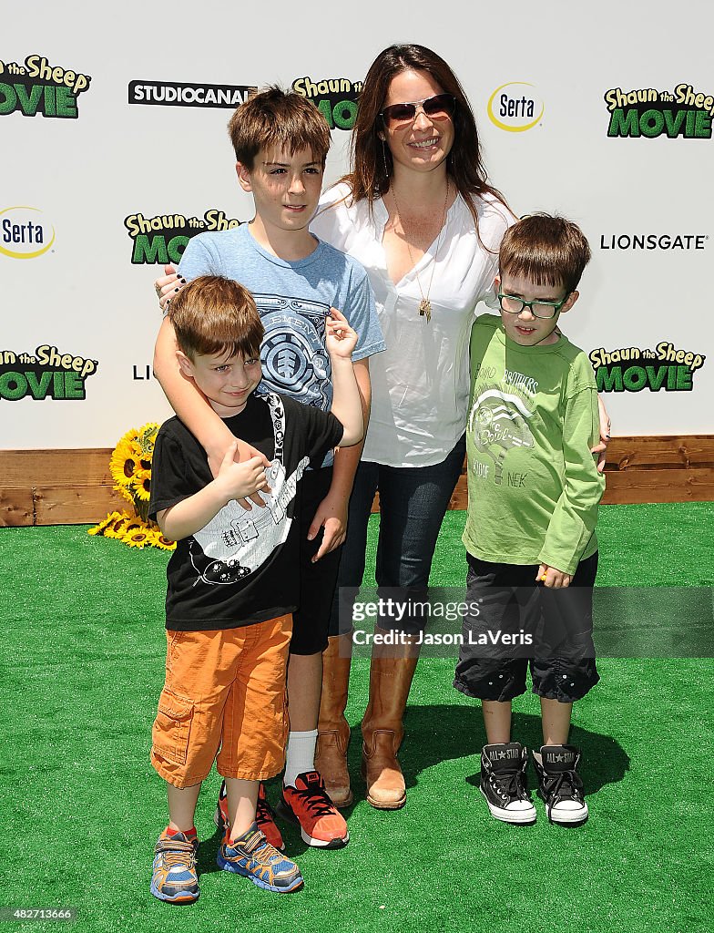 Actress Holly Marie Combs and children attend a screening of... News
