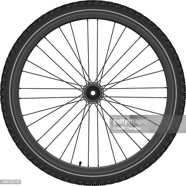 stockillustraties, clipart, cartoons en iconen met bicycle wheel - bicycle tire