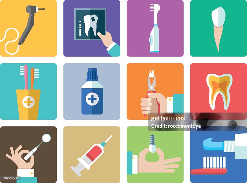Icon Set, Dentist Office