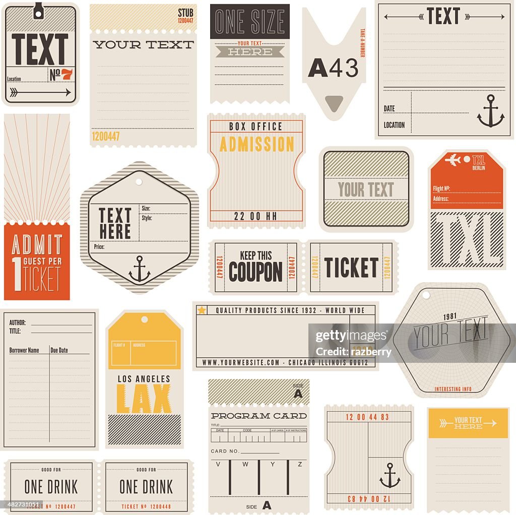 Tickets Tags and More