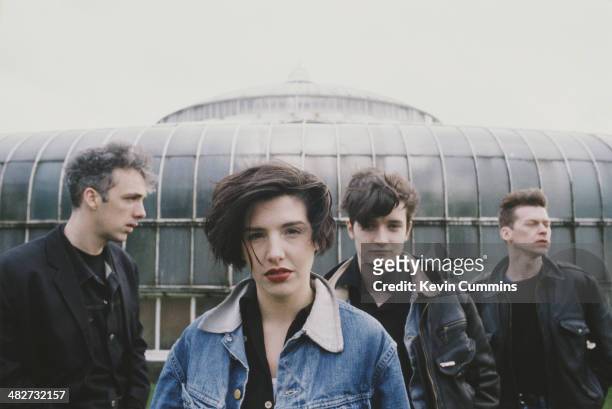 Scottish pop group Texas, circa 1988. Left to right: guitarist Ally McErlaine, singer Sharleen Spiteri, bassist Johnny McElhone and drummer Stuart...