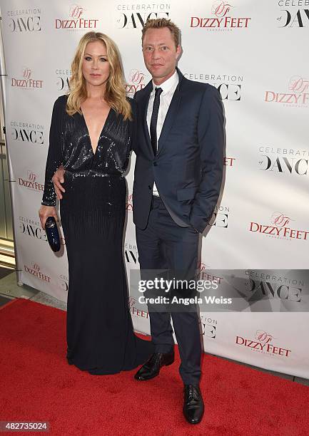 Actress Christina Applegate and bassist Martyn LeNoble attend the 5th Annual Celebration of Dance Gala presented By The Dizzy Feet Foundation at Club...