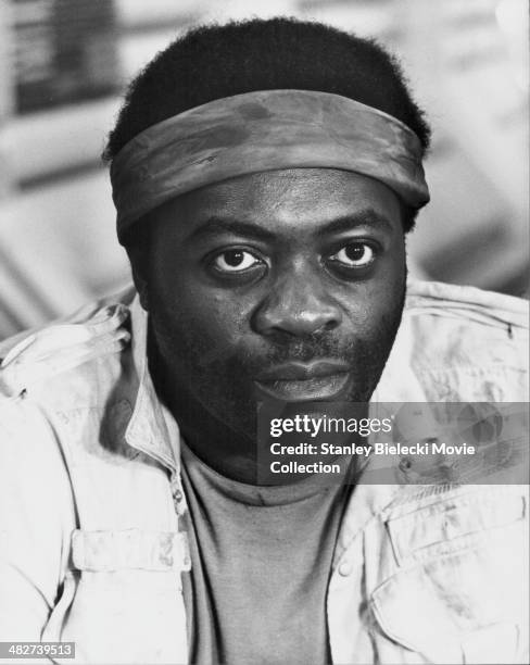 Promotional headshot of actor Yaphet Kotto, as he appears in the movie 'Alien', 1979.