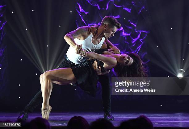 Actress/dancer Jenna Dewan Tatum and dancer/choreographer Travis Wall perform onstage at the 5th Annual Celebration of Dance Gala presented By The...